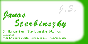 janos sterbinszky business card